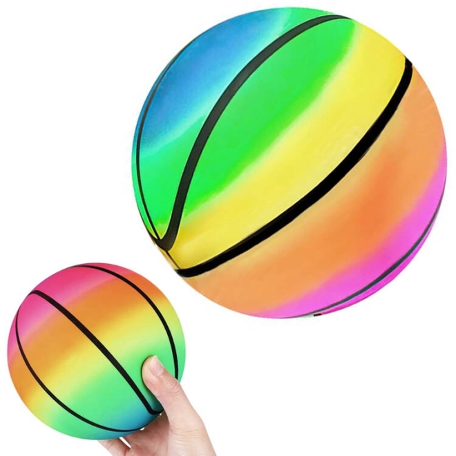 Gummi regnbuebold til børn 23 cm