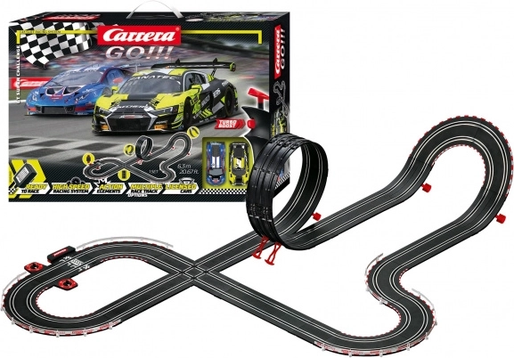 Bilbane Carrera GO GT Super Challenge 6,3 m med Audi R8 LMS GT3 og Lamborghini Huracán