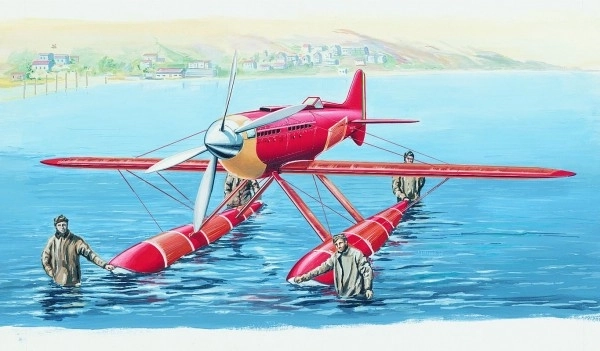 Model Macchi Castoldi M.C.72 1:48 17,5x19cm i kassen 31x13,5x3,5cm
