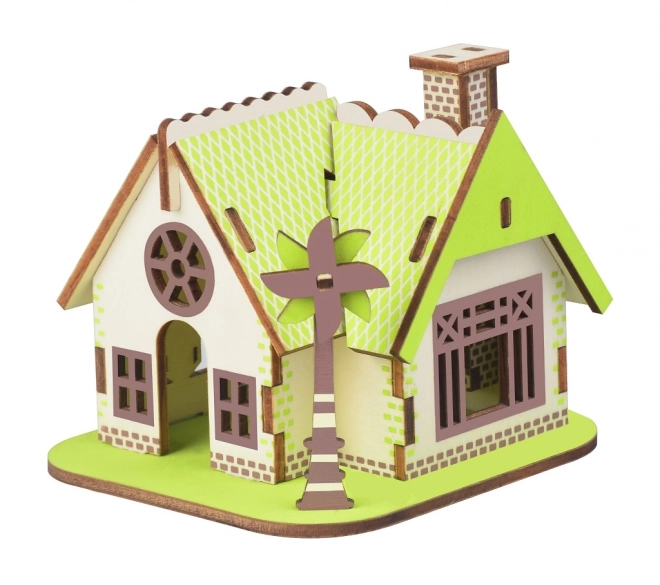 Woodcraft Træ 3D puslespil Hus Ellie