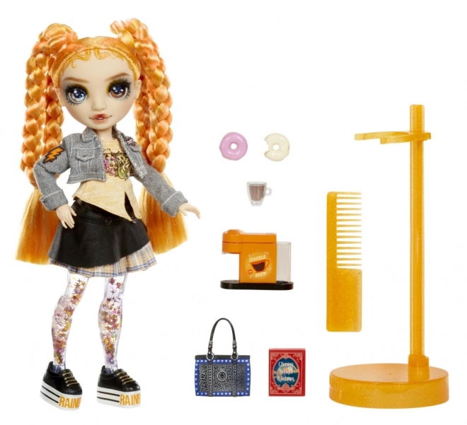 Rainbow High Gnistre & Skinne Mode dukke - Clementine (Orange)