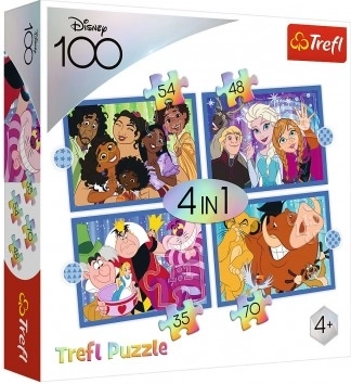 Puslespil 4-i-1 Glad DISNEY-verden