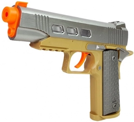 Mindre pistol med realistisk skud- og lade-lyd