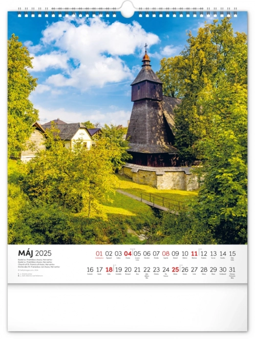 NOTIQUE Vægkalender Smukke Slovakiet 2025, 30 x 34 cm