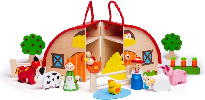 Bondegård i kuffert Bigjigs Toys