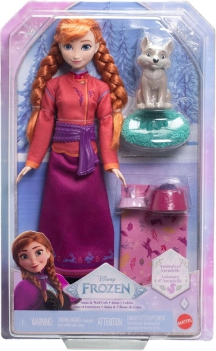 Dukke DISNEY FROZEN Anna med ulvehvalp og tilbehør