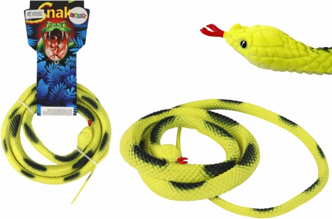 Gummi koralslange gul med PVC-plastre