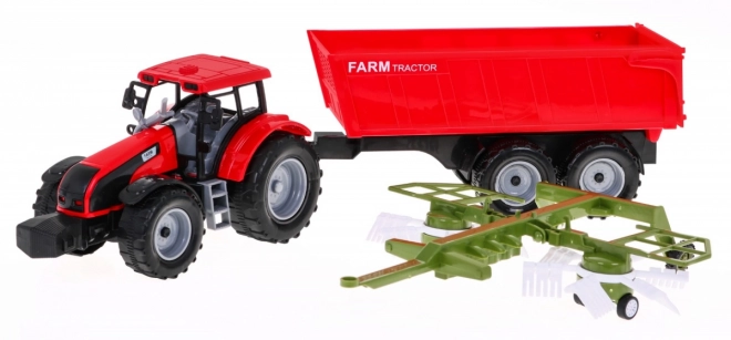 Traktor til høballer med tipvogn for børn 3+ Bevægede dele + Friktionsdrev