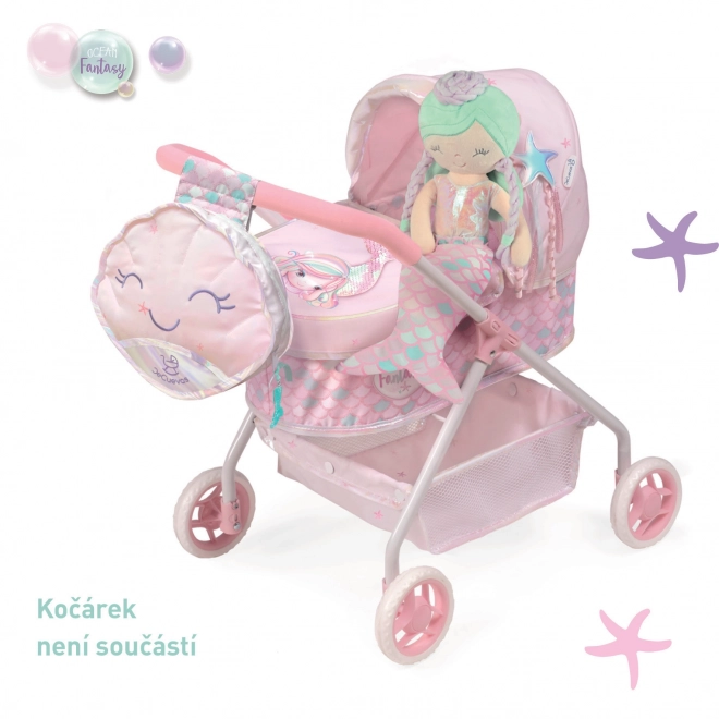 DeCuevas 20041 Plysbamse dukke 2i1 OCEAN FANTASY - 36 cm med vugge