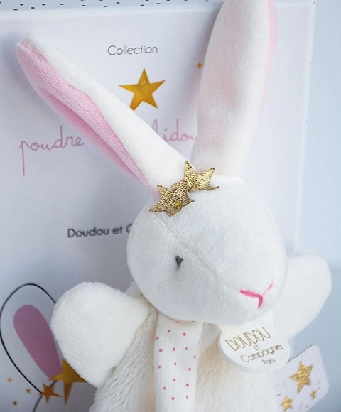 Doudou legetøj med holder til sut kanin 15 cm