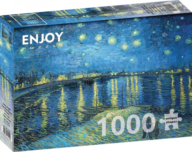 Puslespil Stjerneklar nat over Rhônen 1000 brikker