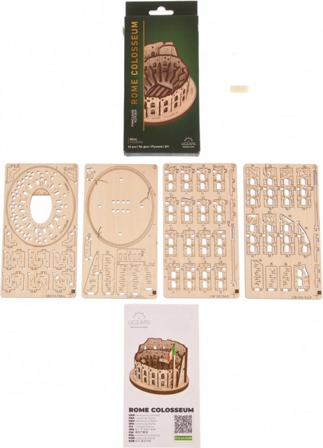 Ugears 3D træ mekanisk puslespil Colosseum
