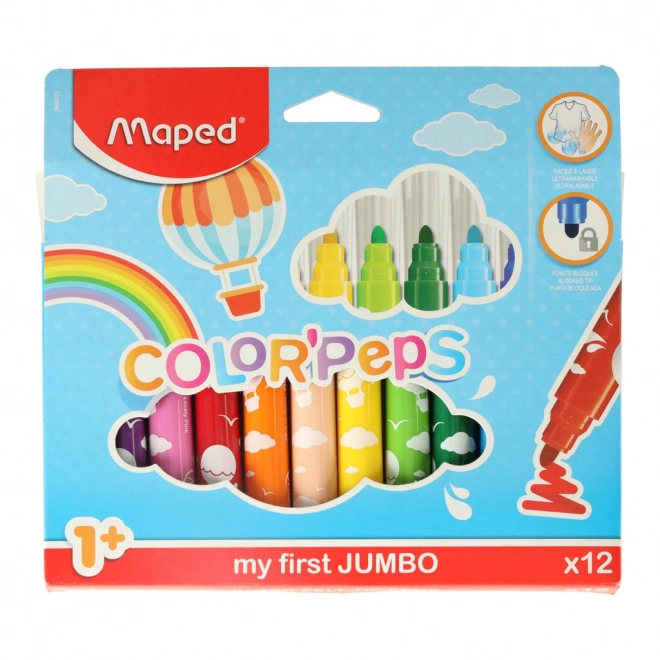 Fixy til små børn 1+ Maped 12 farver