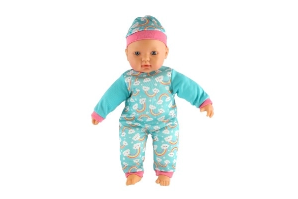 Dukkevogn baby 40 cm blødt krop med flaske og sut i kassen 41x19x12,5 cm