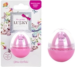 Fugtgivende læbepomade med glimmer LUKKY – æg, lyserød