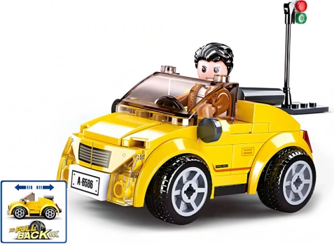 Kompakt gul cabriolet til byeventyr