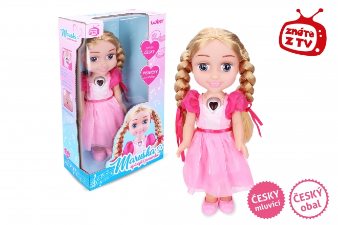 Syngende dukke Maruška 33 cm - tjekkisk emballage