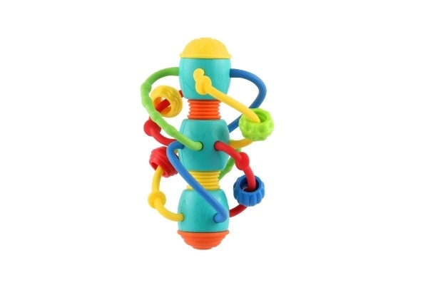 Rangle/bidering spiral med kugler plastik 16x10cm i æske 17x20x10cm 6m+