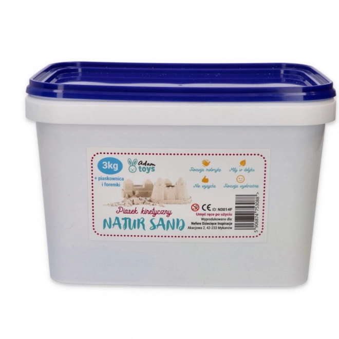 NaturSand kinetisk sand 3 kg med forme og sandkasse