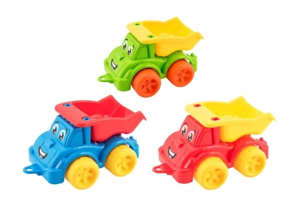 Lastbil til byggeri, plastik 3 farver 22x13x10cm 12m+