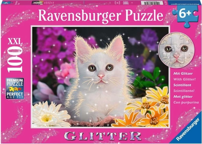 Ravensburger glitrende puslespil Kat XXL 100 brikker