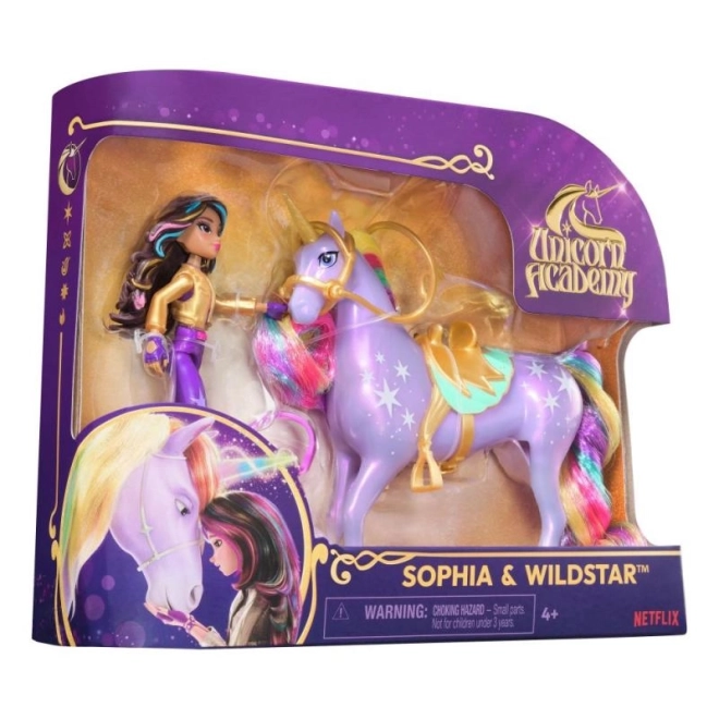 Unicorn Akademi Figurer 11 cm Sophia og Wildstar