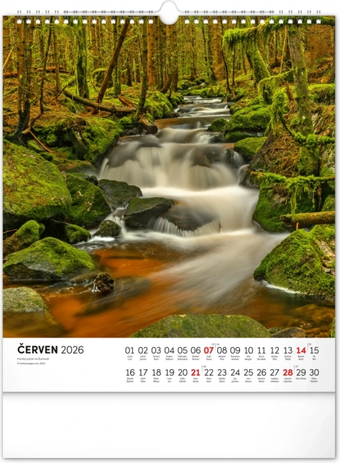 Vægkalender Šumava 2026