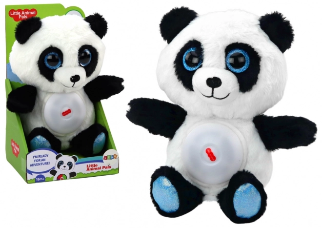 Plys-panda med natlampe og vuggeviser 30 cm
