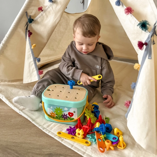 Woopie Grøn Konstruktion Box Motorisk Montessori 12i1