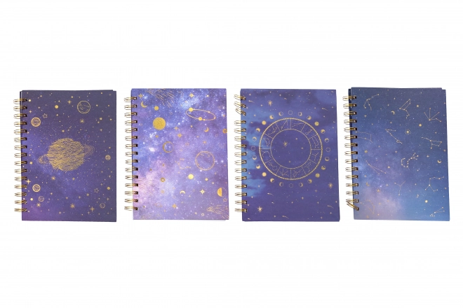 Notes spiral 15x21 cm, 100 sider - Stjernetegn