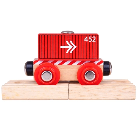 Bigjigs Rail Vogn rød container