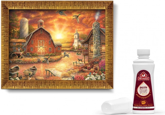 ART PUZZLE Puslespil med ramme og lim 3i1 1000 brikker – Mod solen