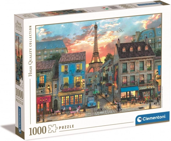 Puslespil 1000 brikker gade i Paris CLEMENTONI