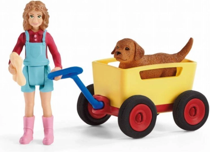 Nuttet hund og et ben som tilbehør