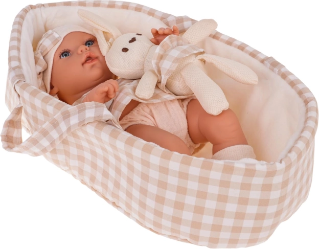 Sæt babydukke med tilbehør – Beige