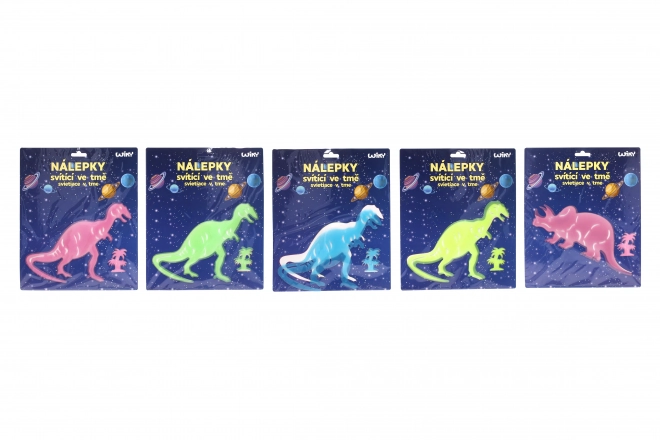 Klistermærker 25,5x31 cm lyser i mørke Dinosaurer