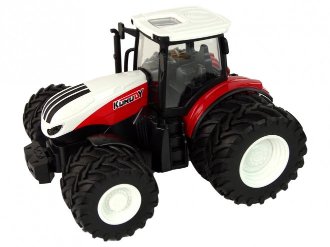 Fjernstyret traktor med anhænger 1:24 rødgrøn