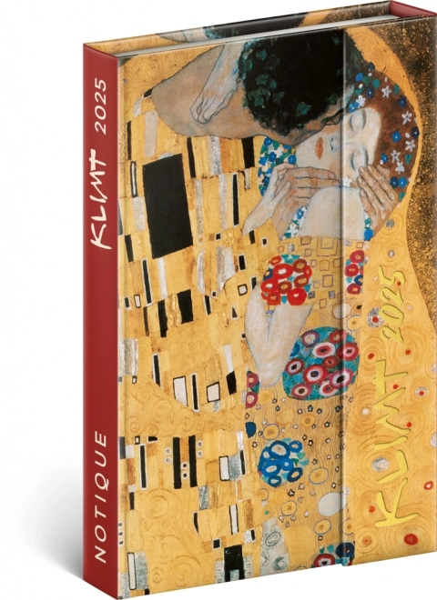 NOTIQUE Ugentlig magnetisk dagbog Gustav Klimt 2025, 11 x 16 cm