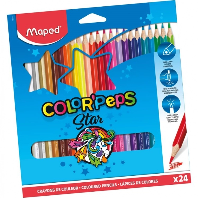 MAPED Trekantede Farveblyanter Color'Peps 24 stk