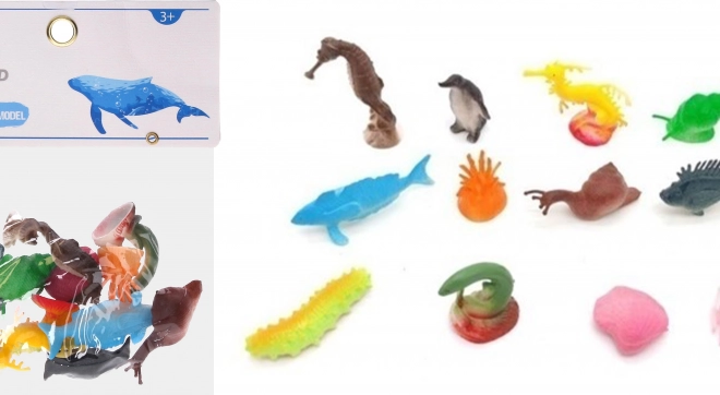 Sæt af figurer Havverden 12 stk 7 cm
