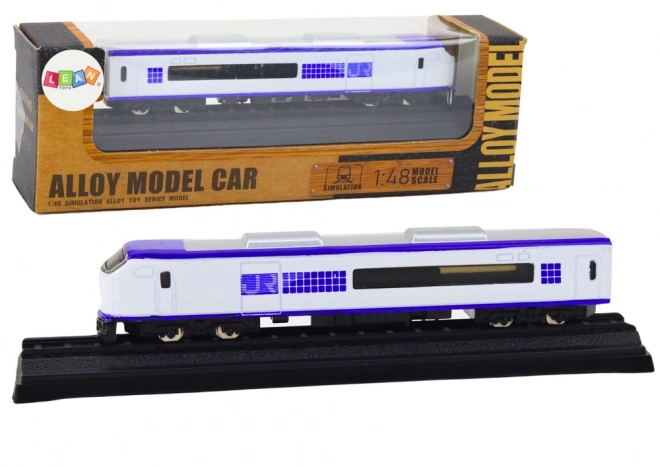 Samlermodel togvogn 1:48 metal hvid-blå
