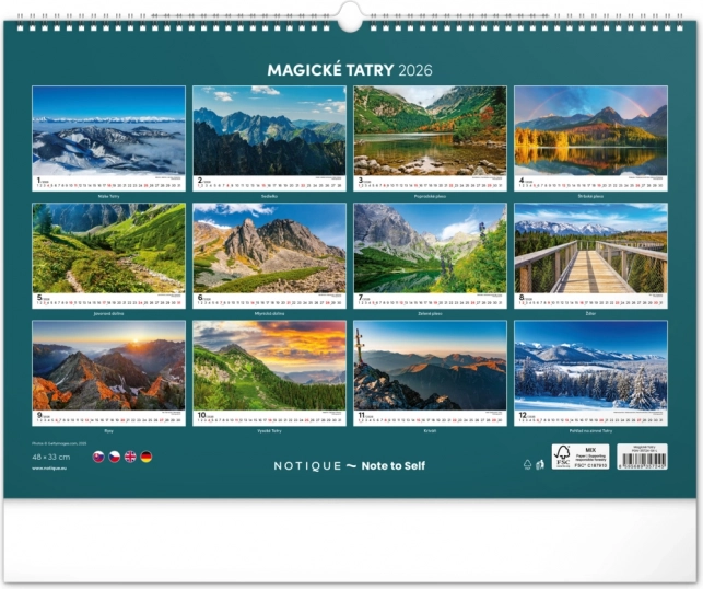 Vægkalender Magické Tatry 2026