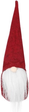 Stående jule-nisse dekorationsfigur – Rød