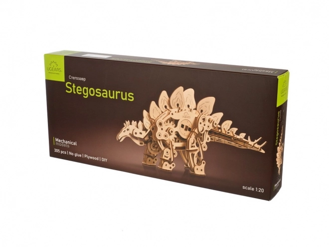 Træmekanisk puslespil stegosaurus
