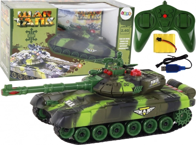 Stor fjernstyret militær RC-tank med 360° rotation