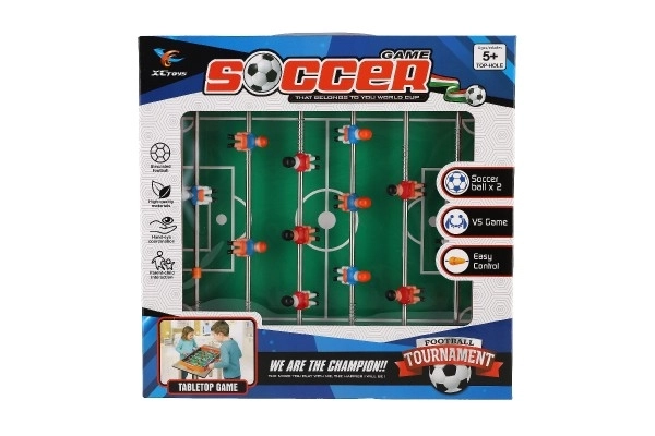 Fodbold/Bordfodbold plast/metal familiespil i kasse 37x34,5x6cm