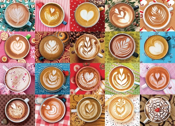 Betagende latte art-motiv
