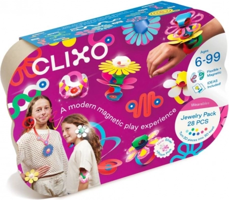 Clixo Jewelry Pack Kreativt sæt med byggesten til smykkefremstilling - 28 stk