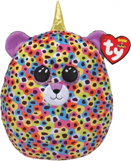Plyspude TY Squish-a-Boos leopard med horn, flerfarvet 22 cm