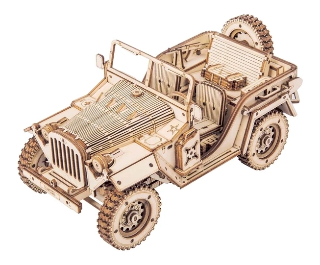 Army Jeep - 3D træ puslespil